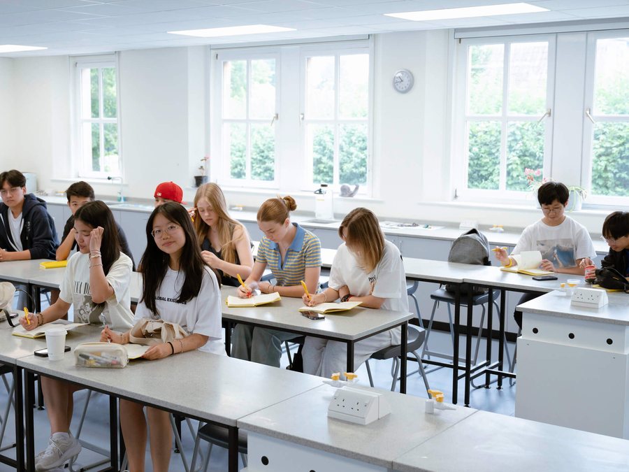 AMES programos dalyviai klasėje